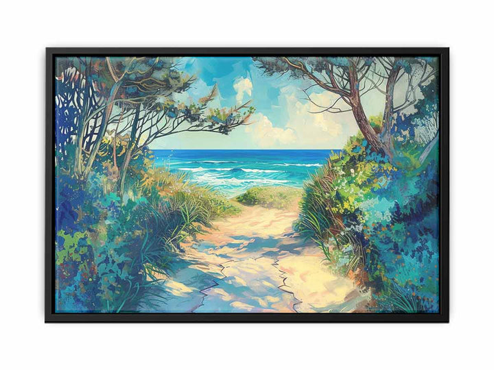 Beach Path  Art canvas Print