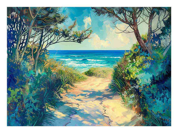 Beach Path  Art Print
