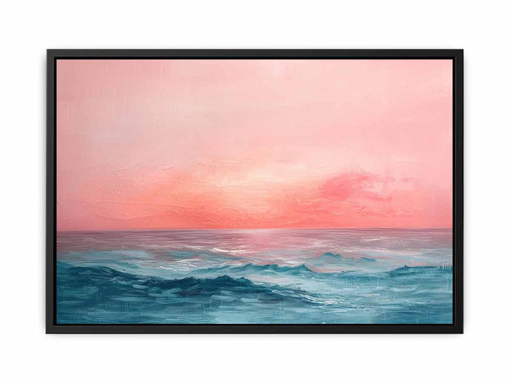 Pink Sunrise Sea- Art canvas Print