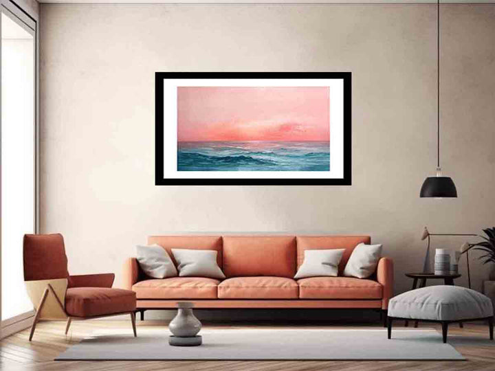Pink Sunrise Sea- Art Print