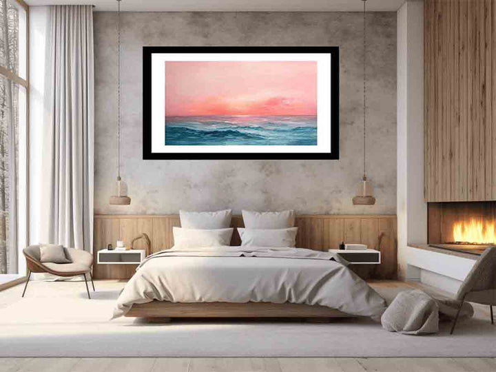 Pink Sunrise Sea- Art Print
