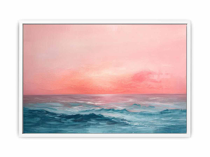 Pink Sunrise Sea- Art Painting