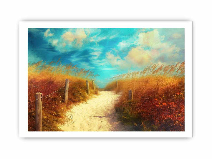 Beach Path Art 2 framed Print