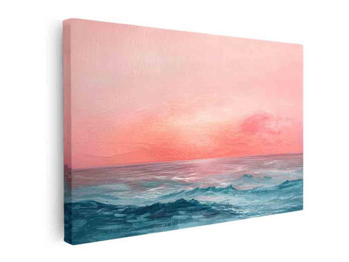 Pink Sunrise Sea- Art canvas Print