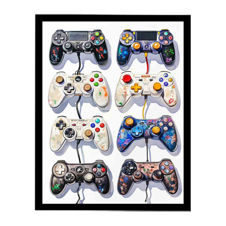 Video Game Controller Evolution Print canvas Print
