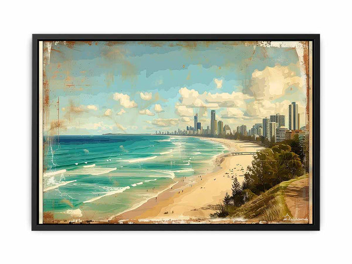  Beach Framed  Print canvas Print