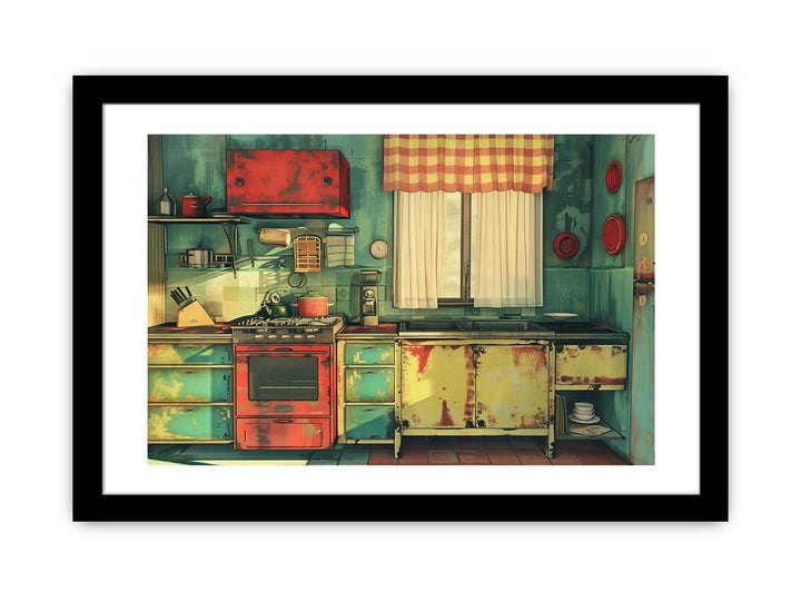 Vintage Kitchen Art framed Print