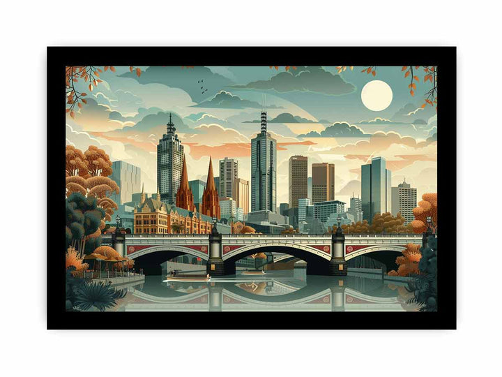 Melbourne Art framed Print