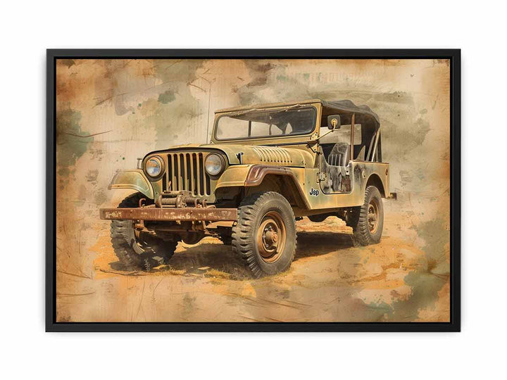 Vinatge Jeep  canvas Print