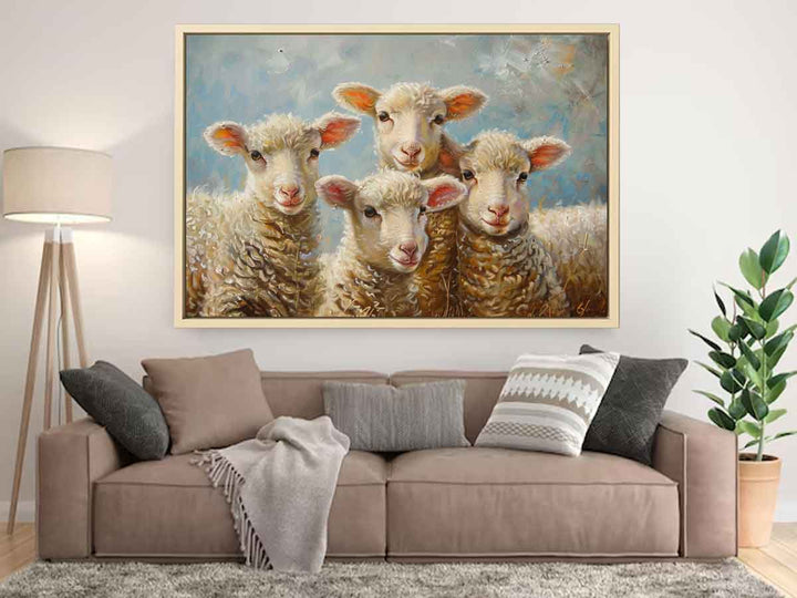 Baby Sheeps  Painting Art Print