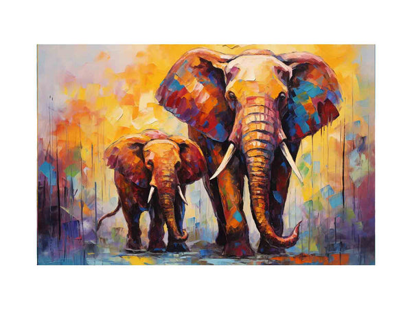 Elephant Modern Art Painting 