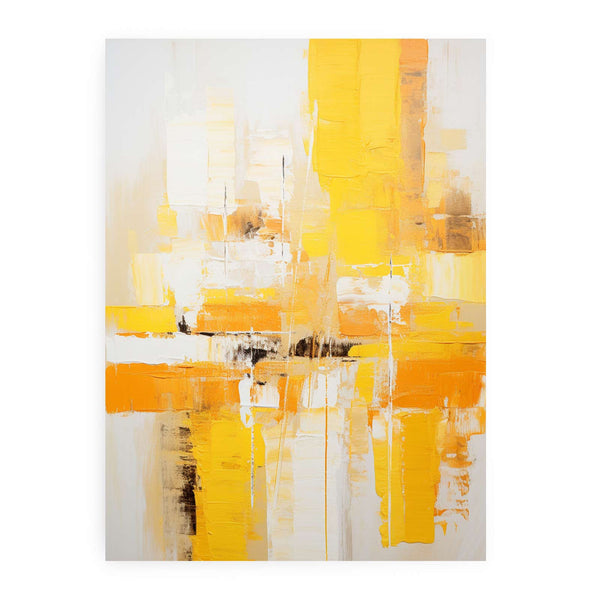 Abstract Yellow White Painting