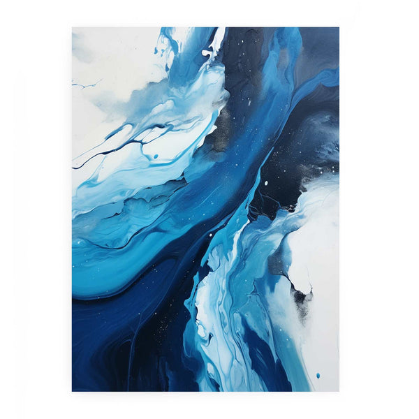 Blue Black Abstract Painting