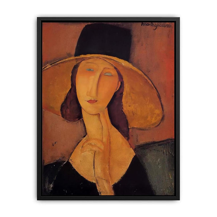 Jeanne Hebuterne in a Large Hat Canvas Print