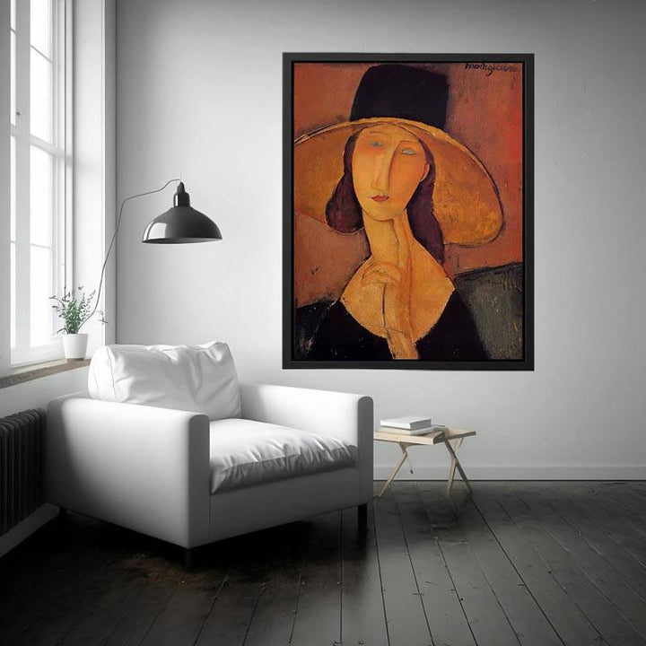 Jeanne Hebuterne in a Large Hat Painting
