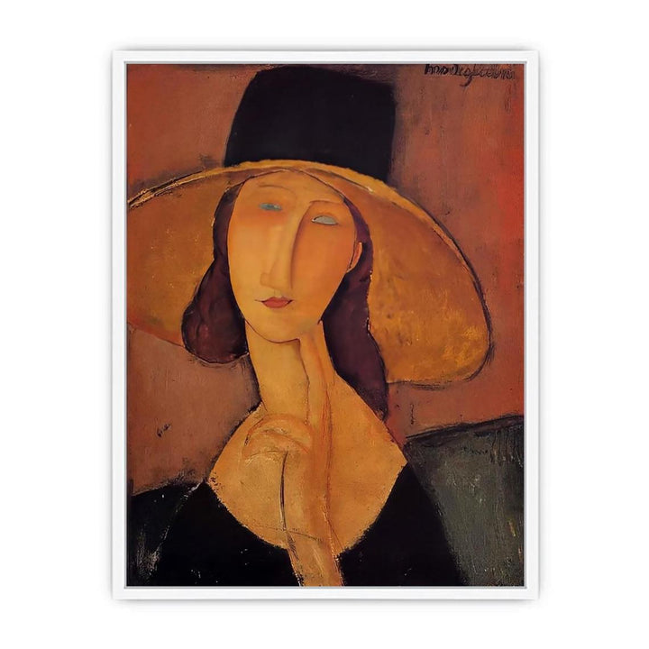Jeanne Hebuterne in a Large Hat Framed Print