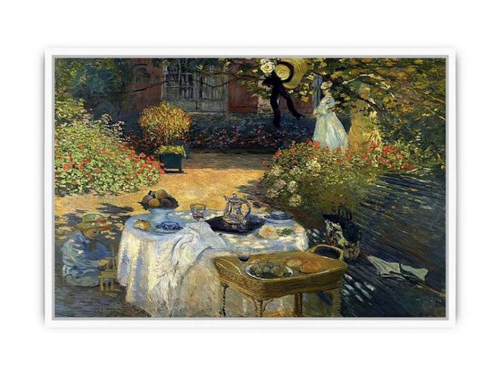 The Luncheon (Monet's Garden At Argenteuil) Framed Print