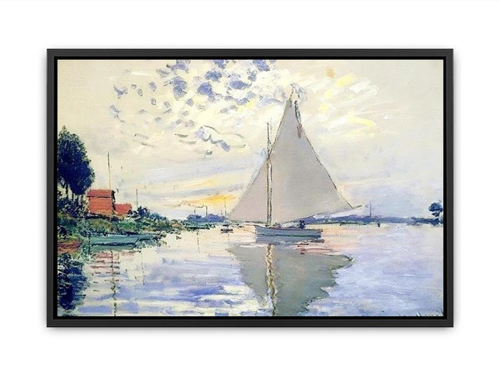 Sailboat At Le Petit Gennevilliers Canvas Print