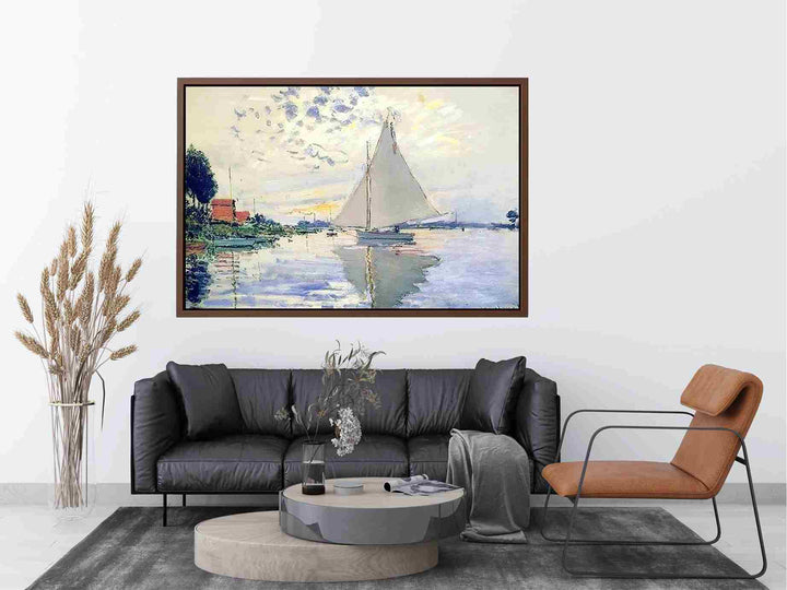 Sailboat At Le Petit Gennevilliers Painting