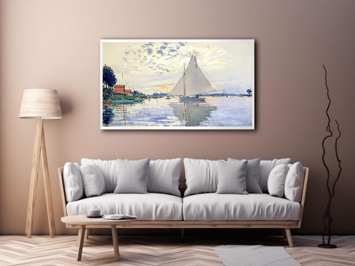 Sailboat At Le Petit Gennevilliers  Painting