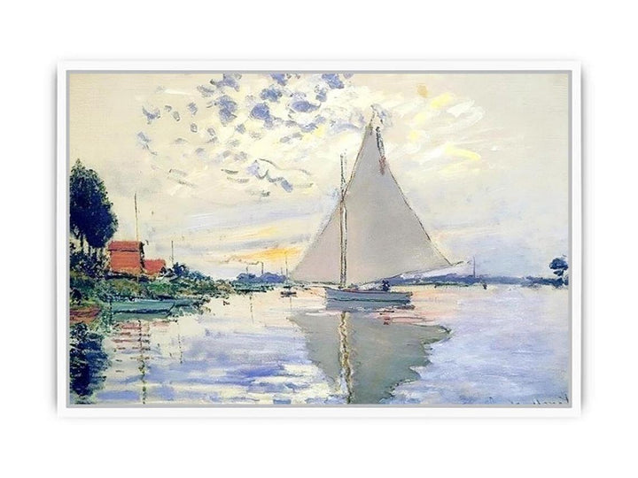 Sailboat At Le Petit Gennevilliers Framed Print