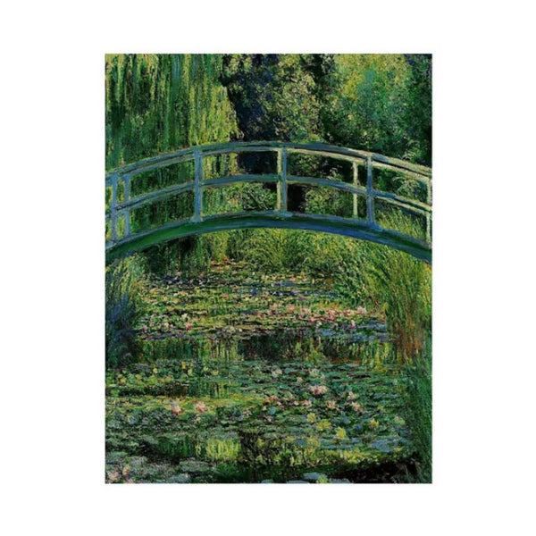 Bridge Over Rose  Water Lily Pond  