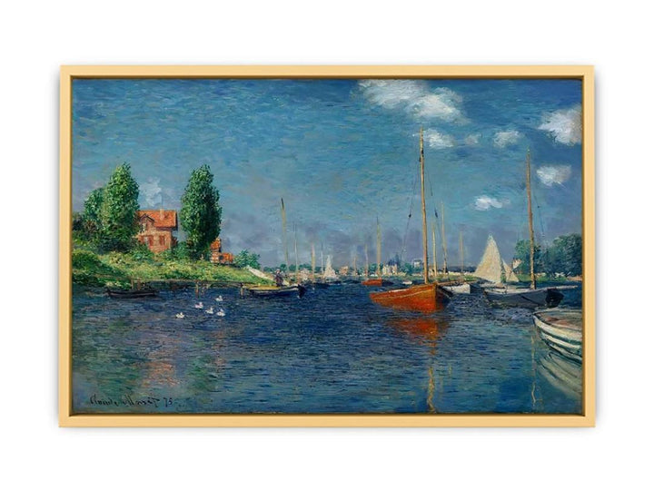 Argenteuil (Red Boats) Streched canvas