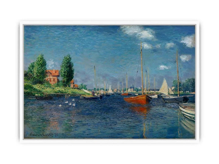 Argenteuil (Red Boats) Framed Print