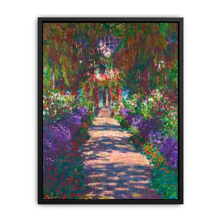 Pathway In Monets Garden At Giverny Canvas Print