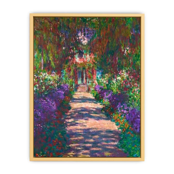 Pathway In Monets Garden At Giverny Streched canvas