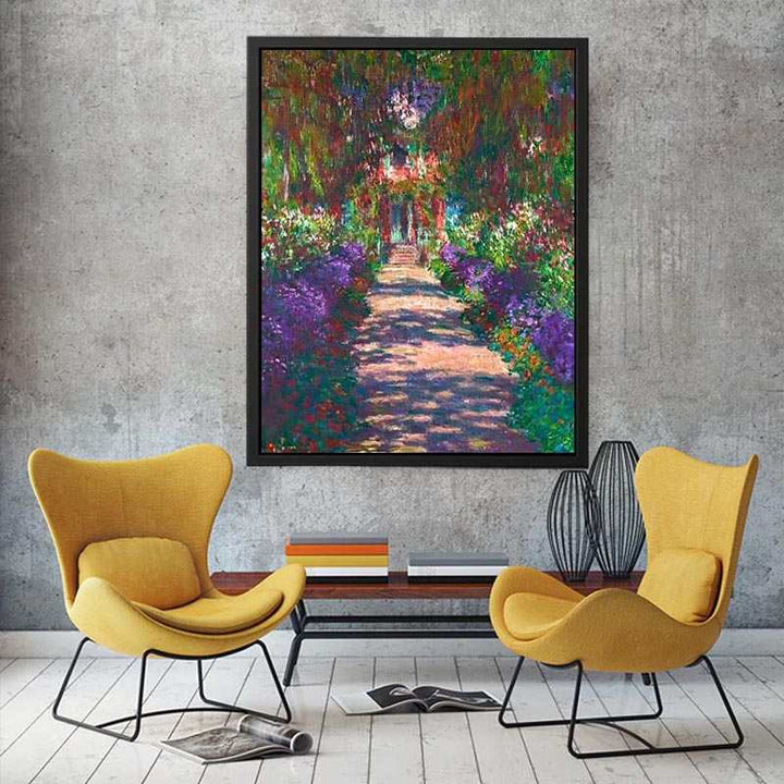 Pathway In Monets Garden At Giverny  Painting