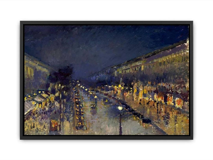 Boulevard Montmartre; Night Effect Canvas Print