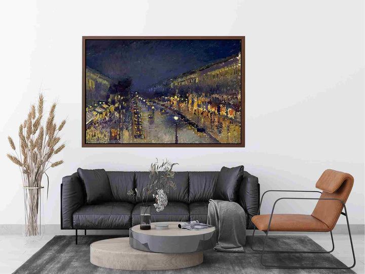 Boulevard Montmartre; Night Effect Painting