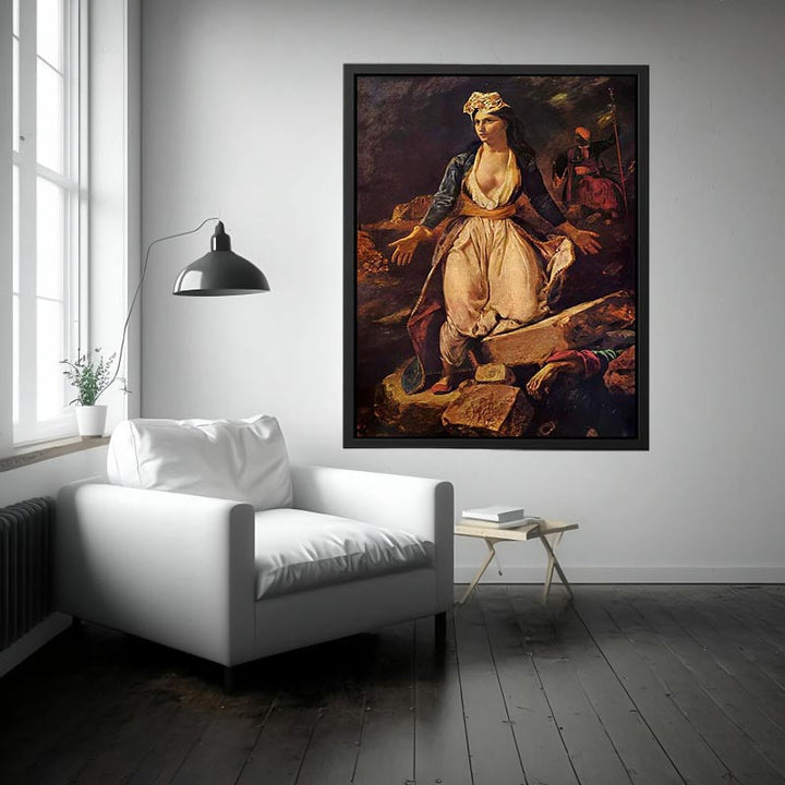 Greece on the Ruins of Missolonghi Painting