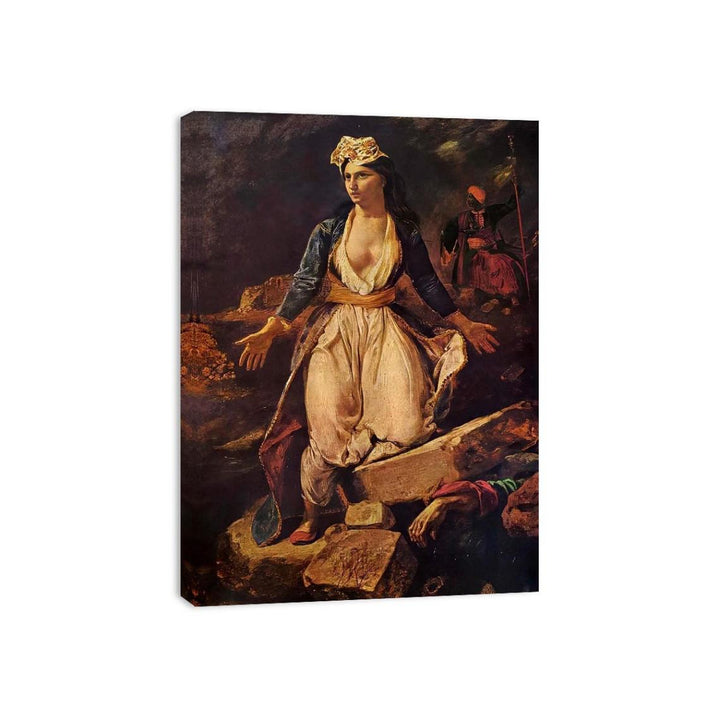 Greece on the Ruins of Missolonghi  Painting