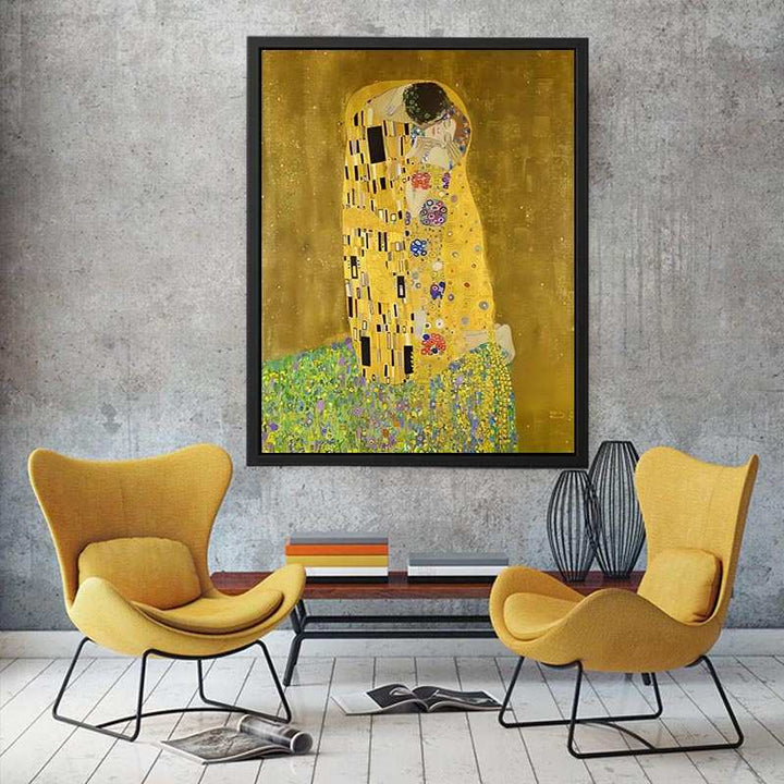 The Kiss by Gustav Klimt  Painting