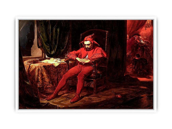 Stanczyk during a Ball at the Court of Queen Bona after the Loss of Smolensk Framed Print