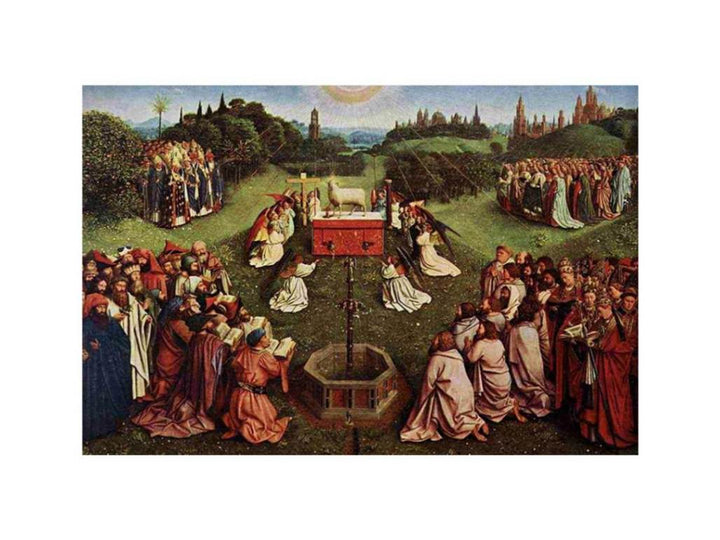 The Ghent Altarpiece- Adoration of the Lamb 1425-29
