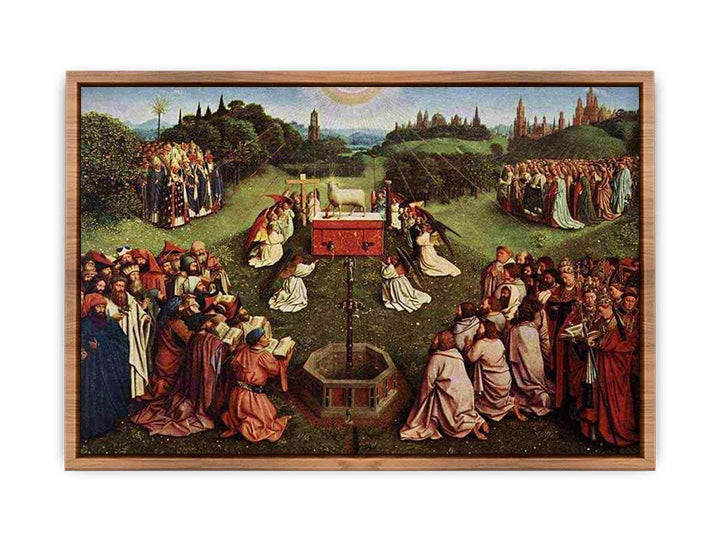 The Ghent Altarpiece- Adoration of the Lamb 1425-29  Poster