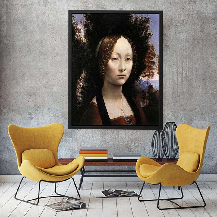 Portrait of Ginevra de Benci  Painting