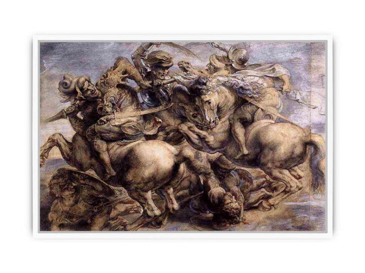 The Battle of Anghiari (detail) 1503-05 Framed Print