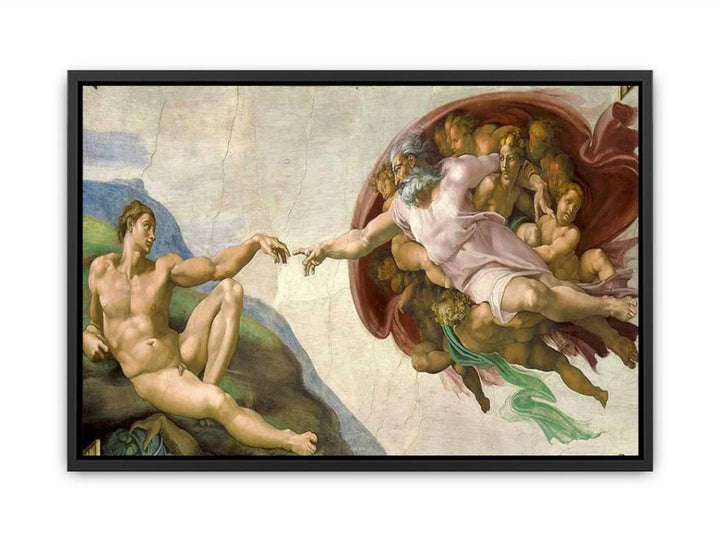 Creation of adam  by Michelangelo Canvas Print
