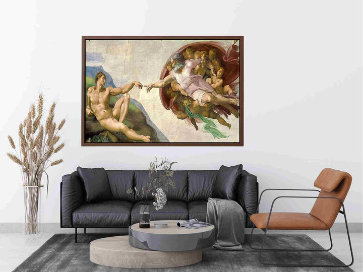 Creation of adam  by Michelangelo Painting