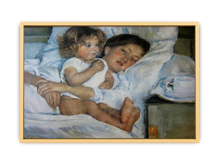 Breakfast in Bed Streched canvas