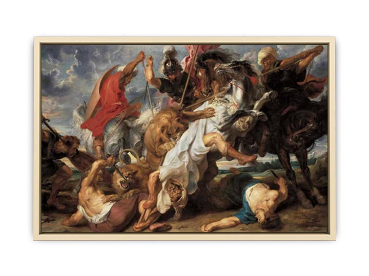 Lion Hunt c. 1621  Art Print