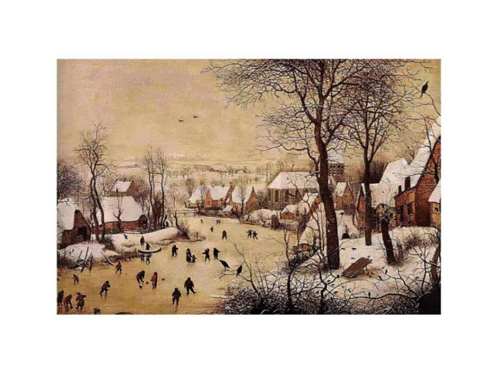 Winter Landscape with Skaters and Bird Trap 1565