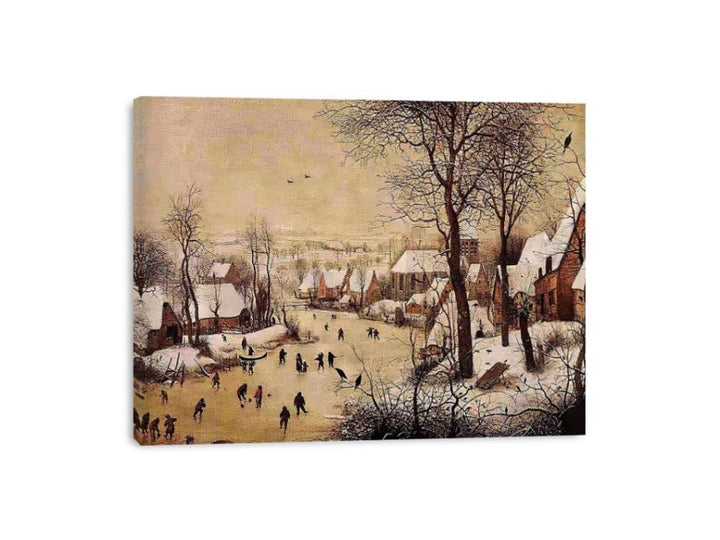 Winter Landscape with Skaters and Bird Trap 1565  Painting
