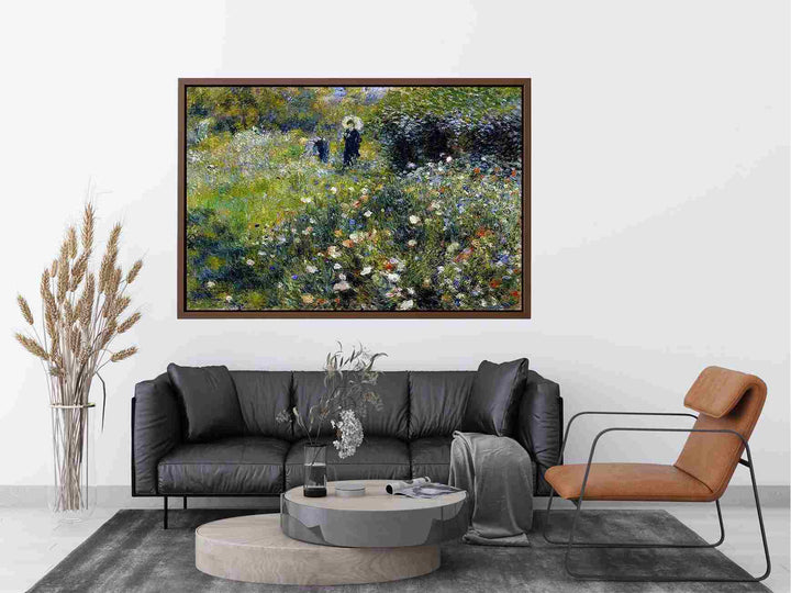 Woman with a Parasol in a Garden Painting