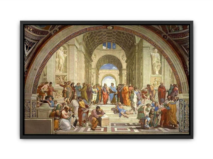 The School of Athens (from the Stanza della Segnatura) 1510-11 Canvas Print
