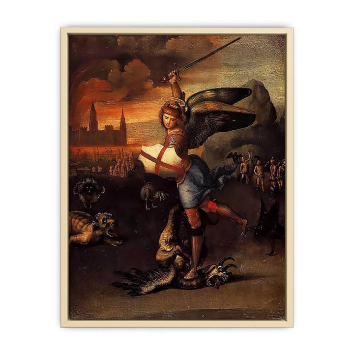 Saint Michael And The Dragon  Art Print